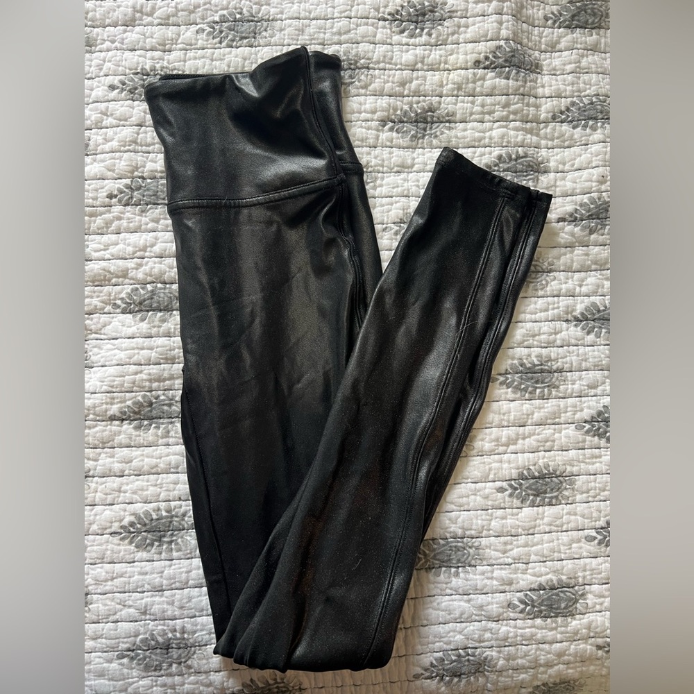 SPANX Shiny Black Leggings
